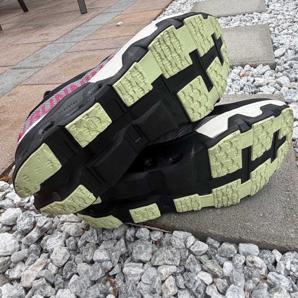 On Cloudmonster Hyper Black Mint  Women's Size 8 Sneakers Running Max Cushion - Picture 3 of 11